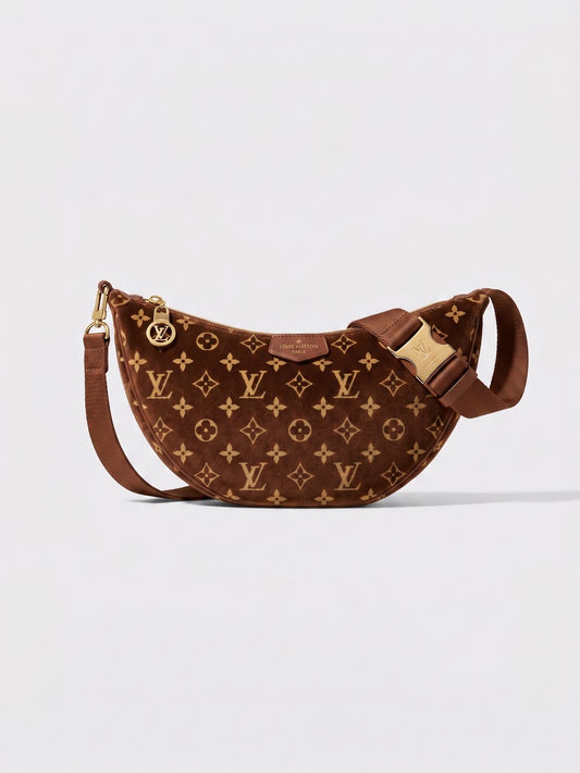 Mini Round Corduroy Crossbody Bag